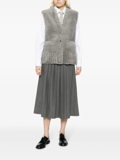 V-Neck Shearling Gilet