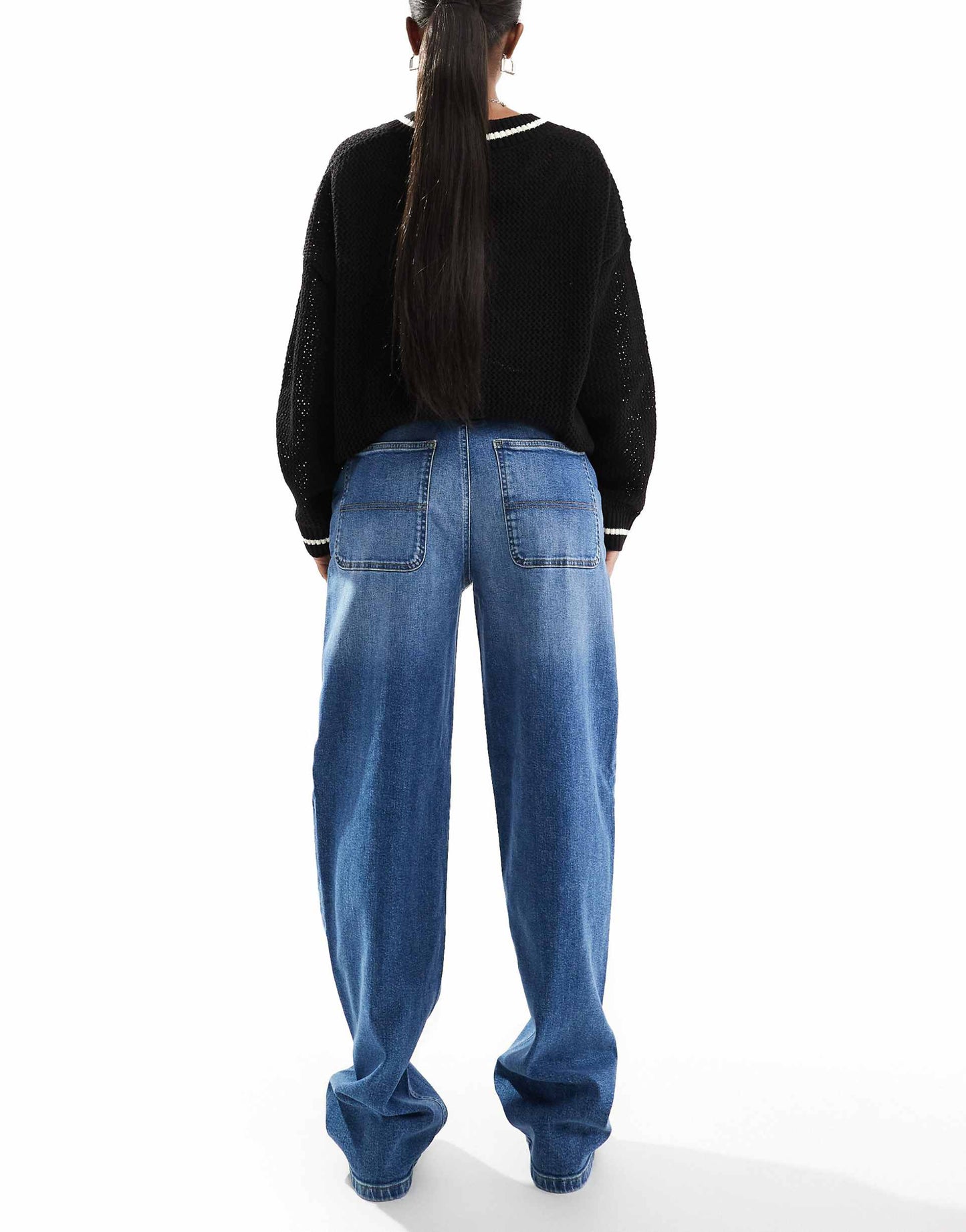 Gia Mid Rise Loose Baggy Fit Jeans