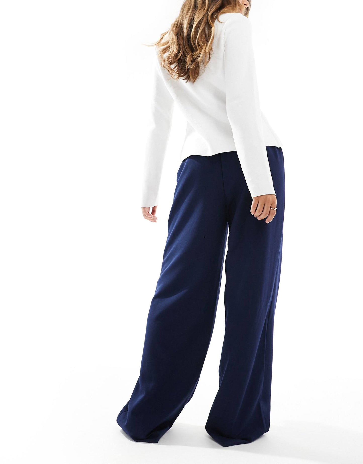 Wide Leg Dad Trousers With Belt Loops