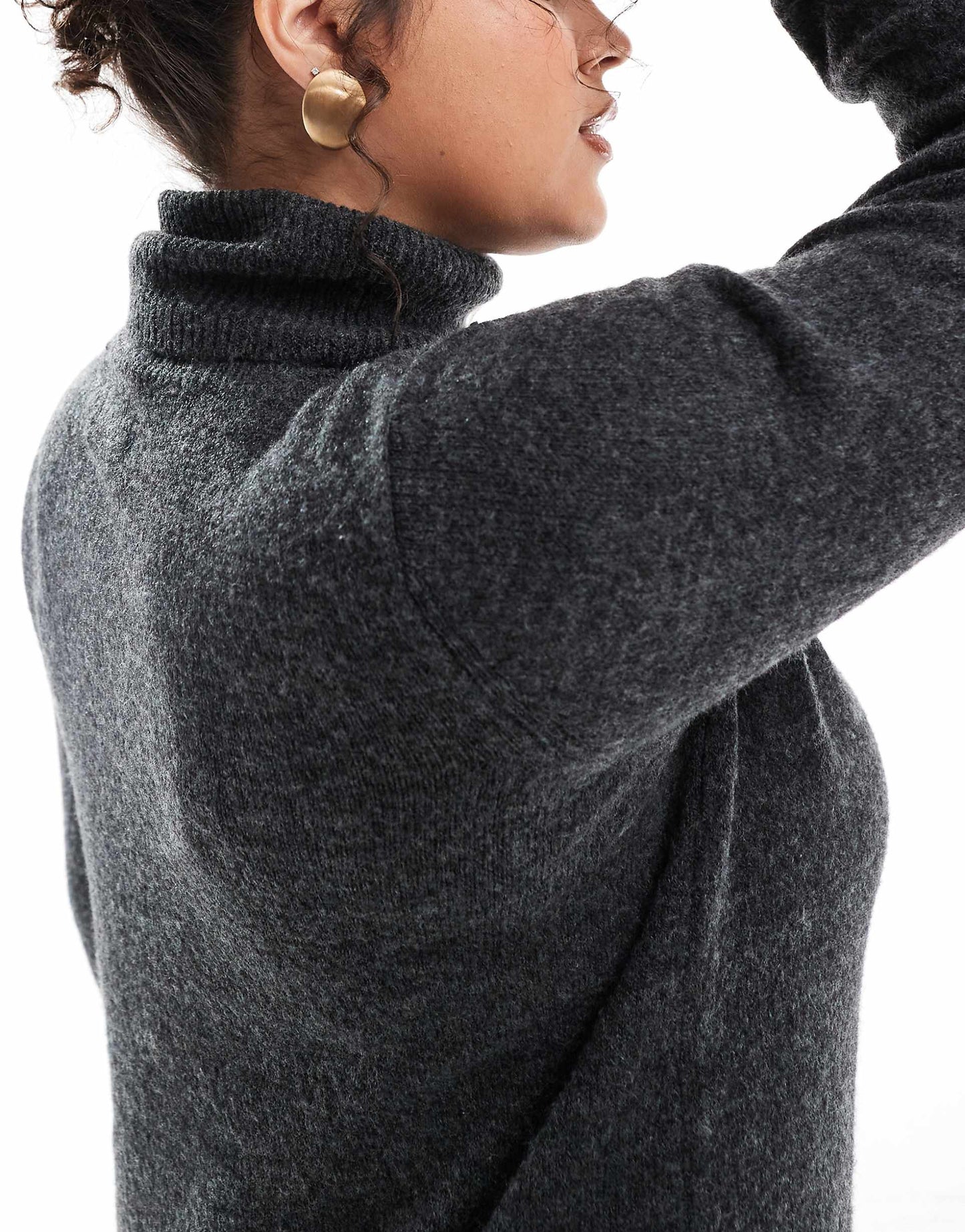 Curve Roll Neck Maxi Jumper Dress