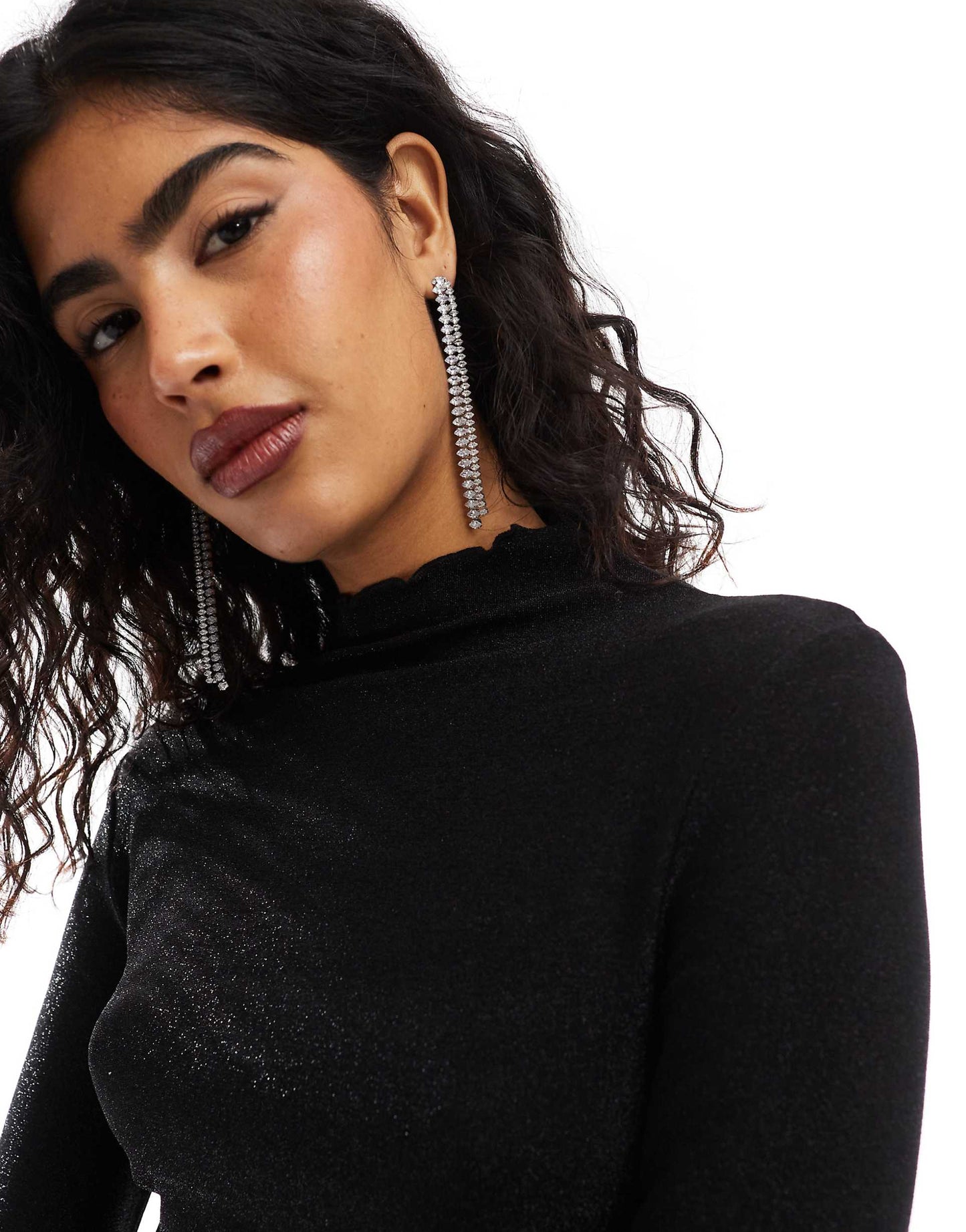 Long Sleeve Lettuce Edge Top