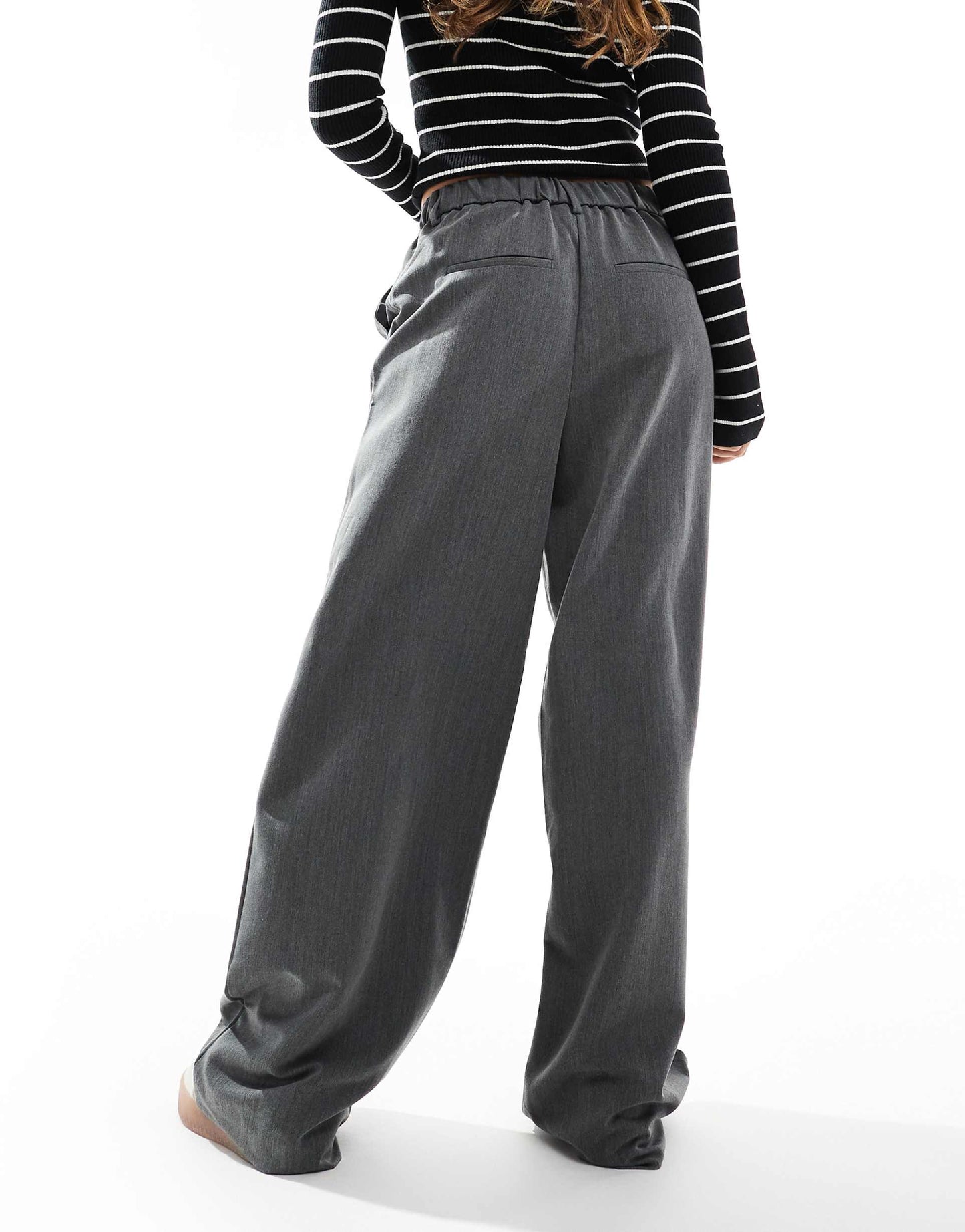 Wide Leg Dad Trousers With Belt Loops