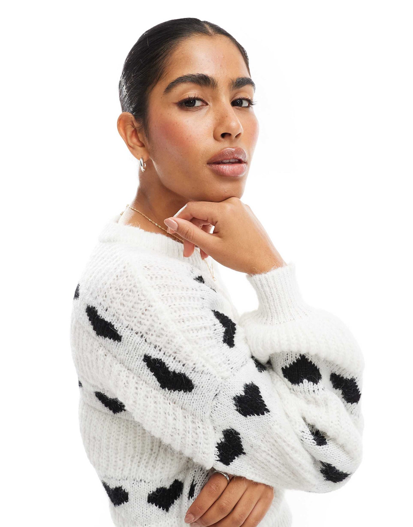 Patterned Heart Knit Jumper