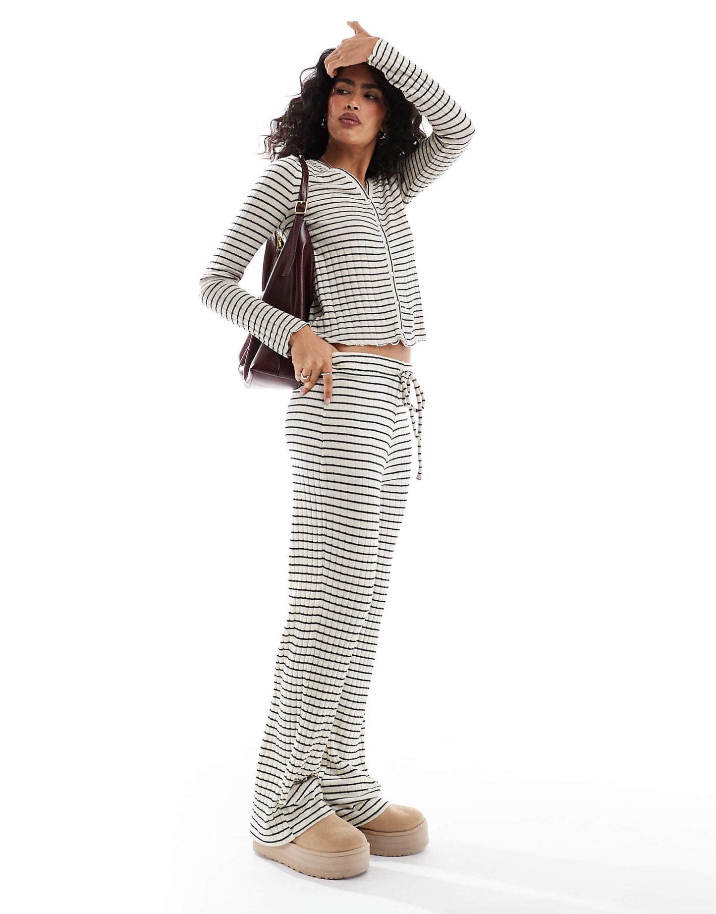 Long Sleeved Jersey Cardigan Co-Ord