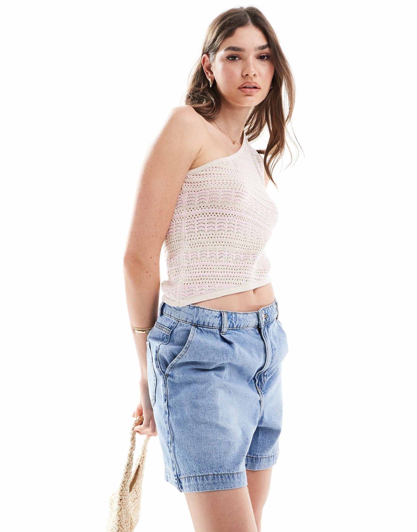 Knitted One Shoulder Top