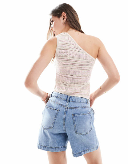 Knitted One Shoulder Top