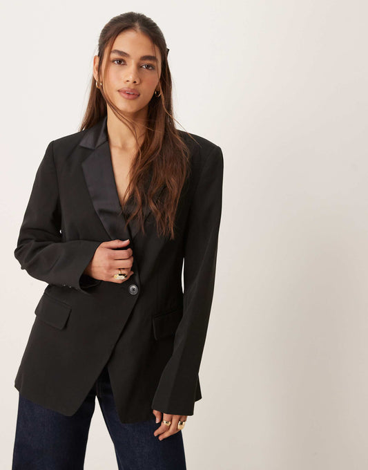 Nipped Waist Tux Blazer Co-Ord