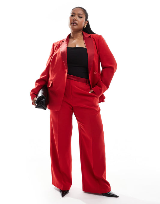 Curve Straight Leg Tailored Tux Trouser Co-Ord