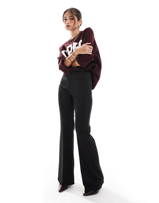 Tailored Slinky Skinny Flare Trousers