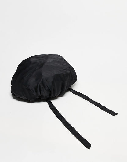 Satin Sleep Xl Adjustable Bonnet - Black