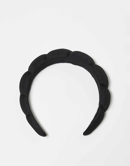 Fabric Puffy Headband 1Pc- Black