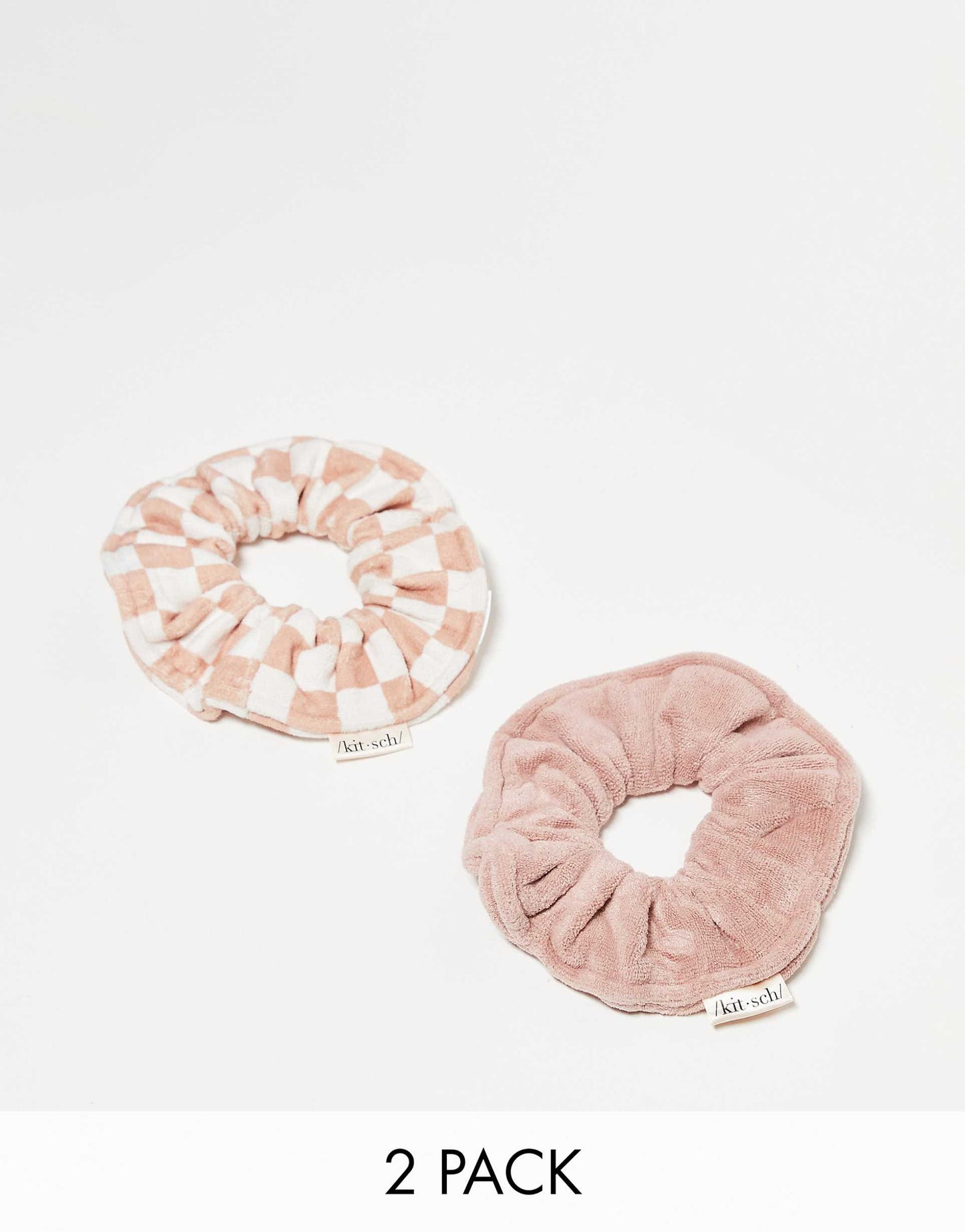 Microfiber Quick-Dry Towel Scrunchies - Terracotta Checker