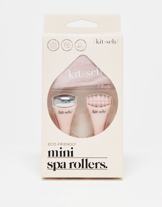 Plastic Mini Spa Rollers 2Pc Set - Blush