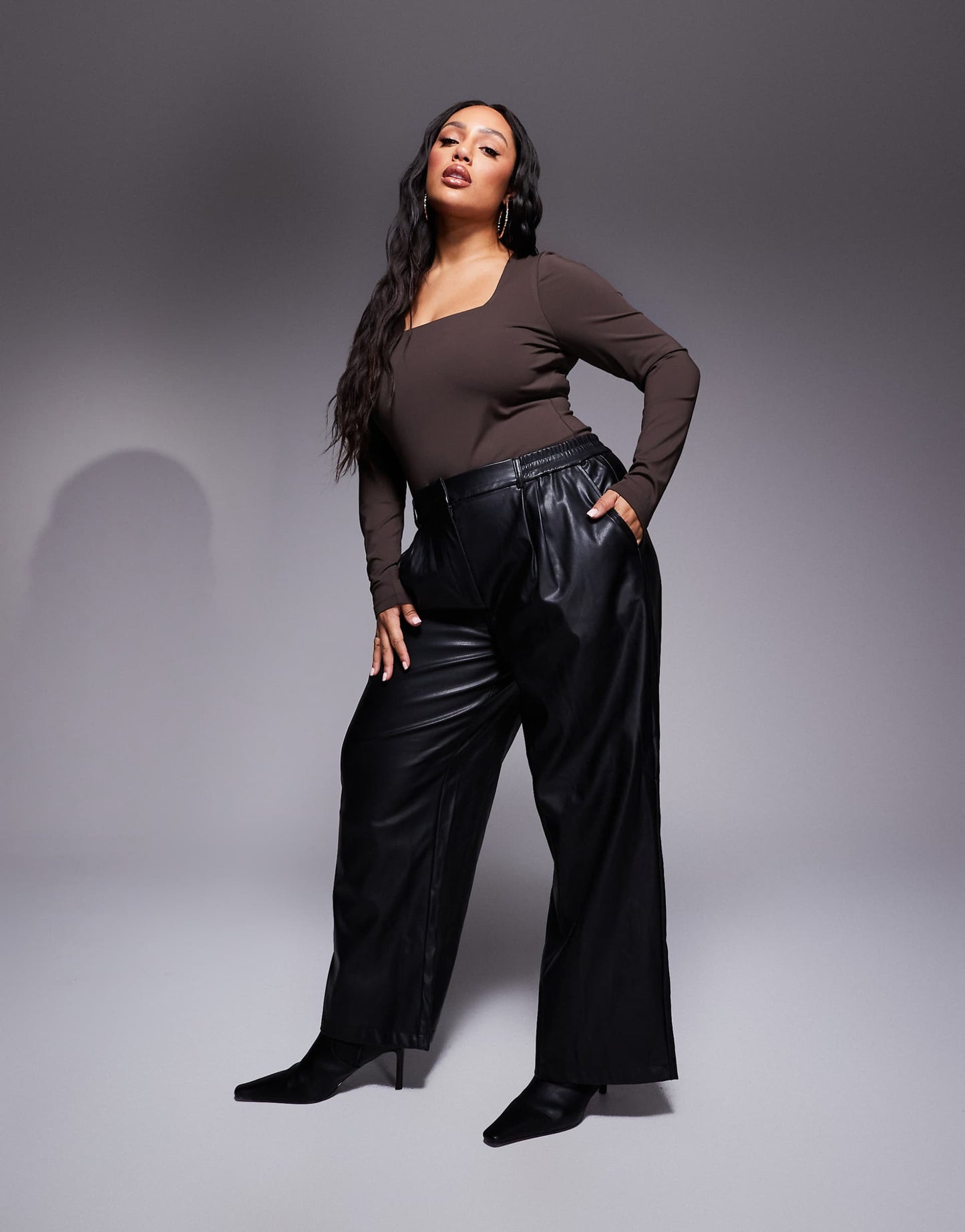 Curve Premium Sculpting Square Neck Long Sleeve Bodysuit