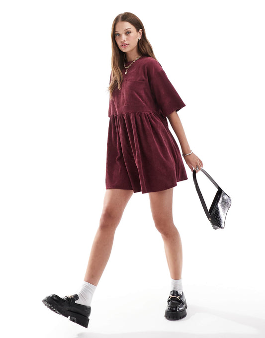 Cord T-Shirt Mini Dress