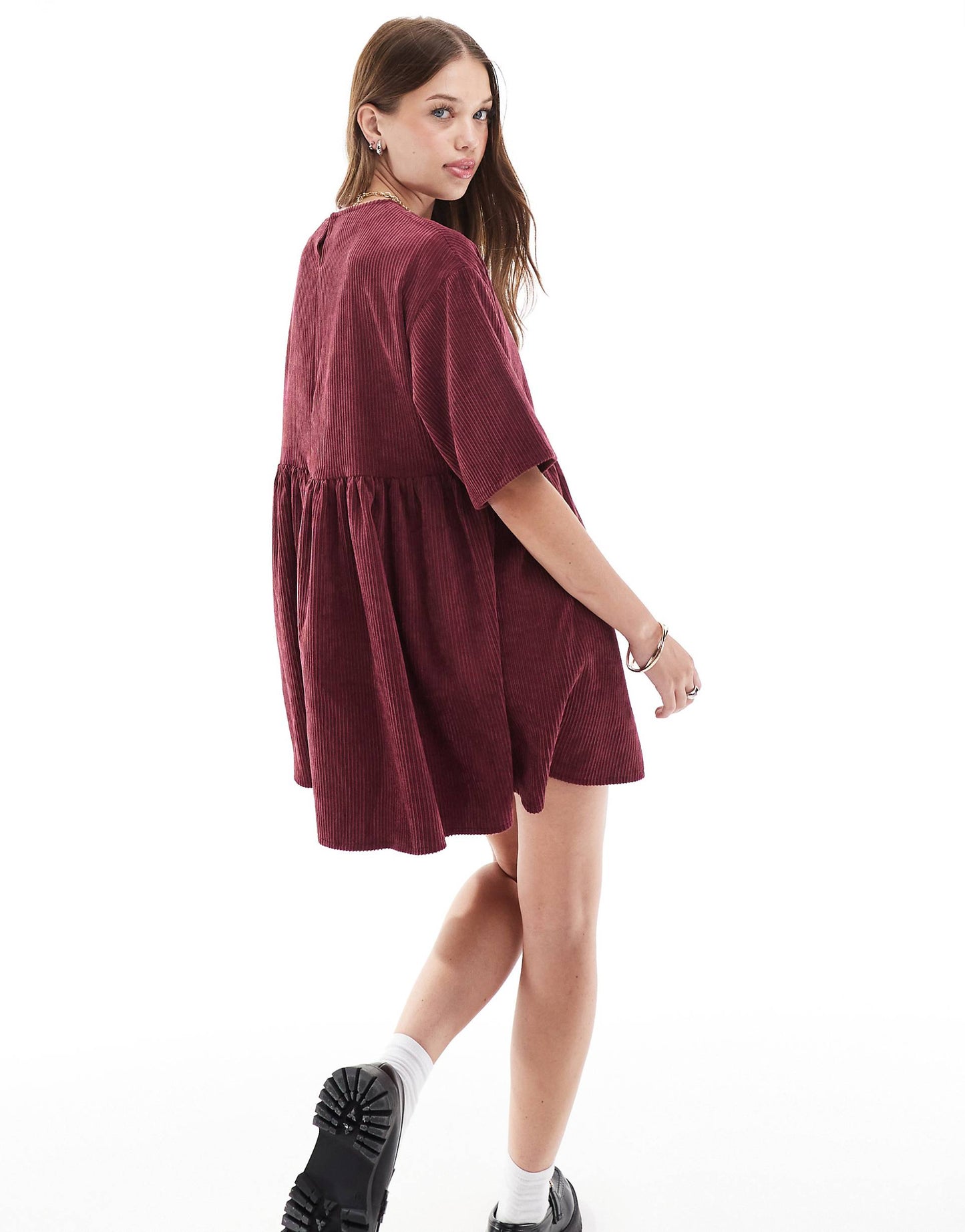 Cord T-Shirt Mini Dress