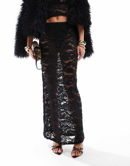 Lace Maxi Skirt Co-Ord