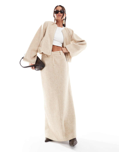 Wool Bomber Jacket Co-Ord