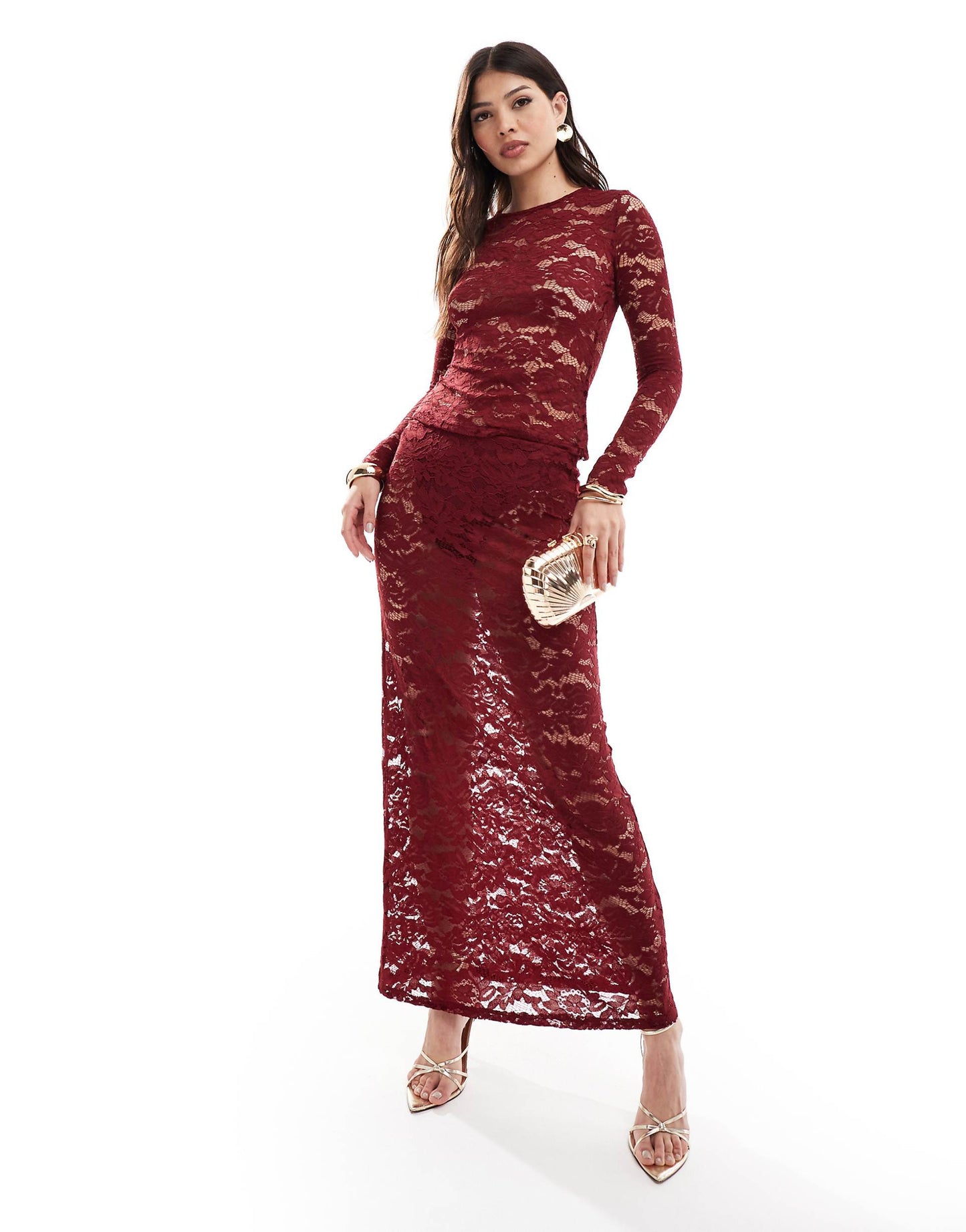 Lace Long Sleeve Top Co-Ord