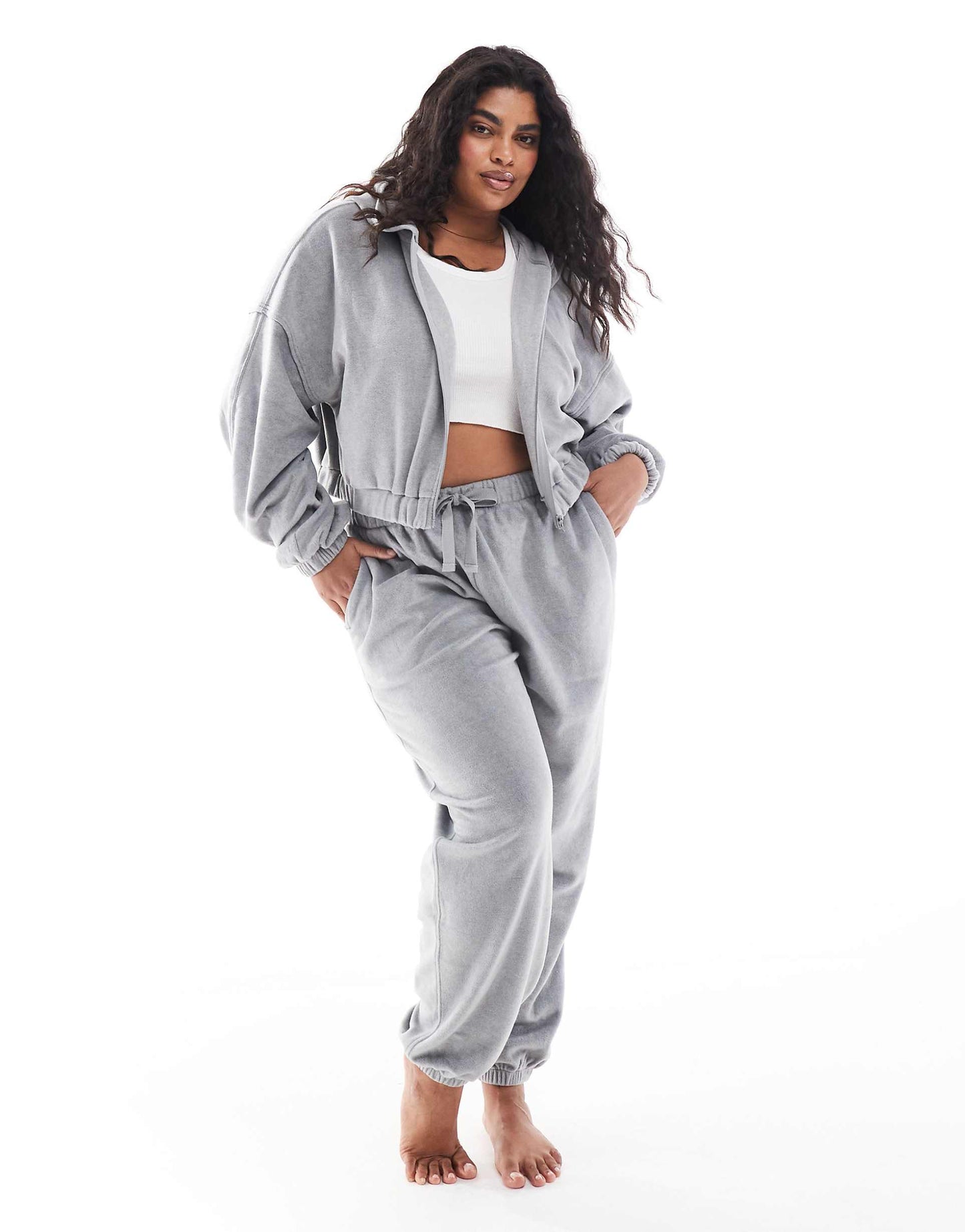 Curve Lounge Mix & Match Fleece Hoodie