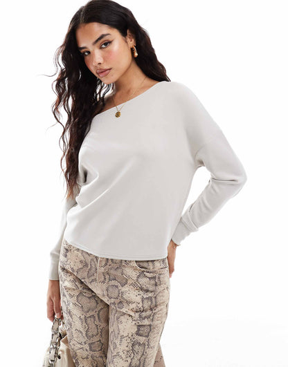 Soft Touch Off Shoulder Sweatshirt