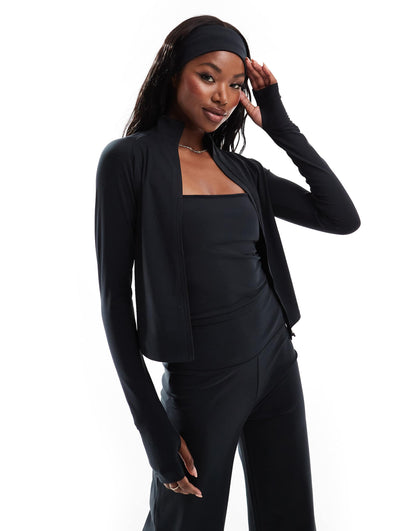 Icon Soft Touch Zip Up Performance Long Sleeve Top