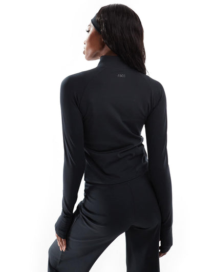 Icon Soft Touch Zip Up Performance Long Sleeve Top