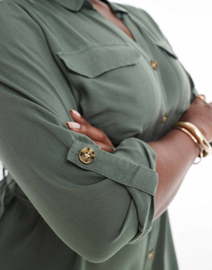 Curve Mini Shirt Dress