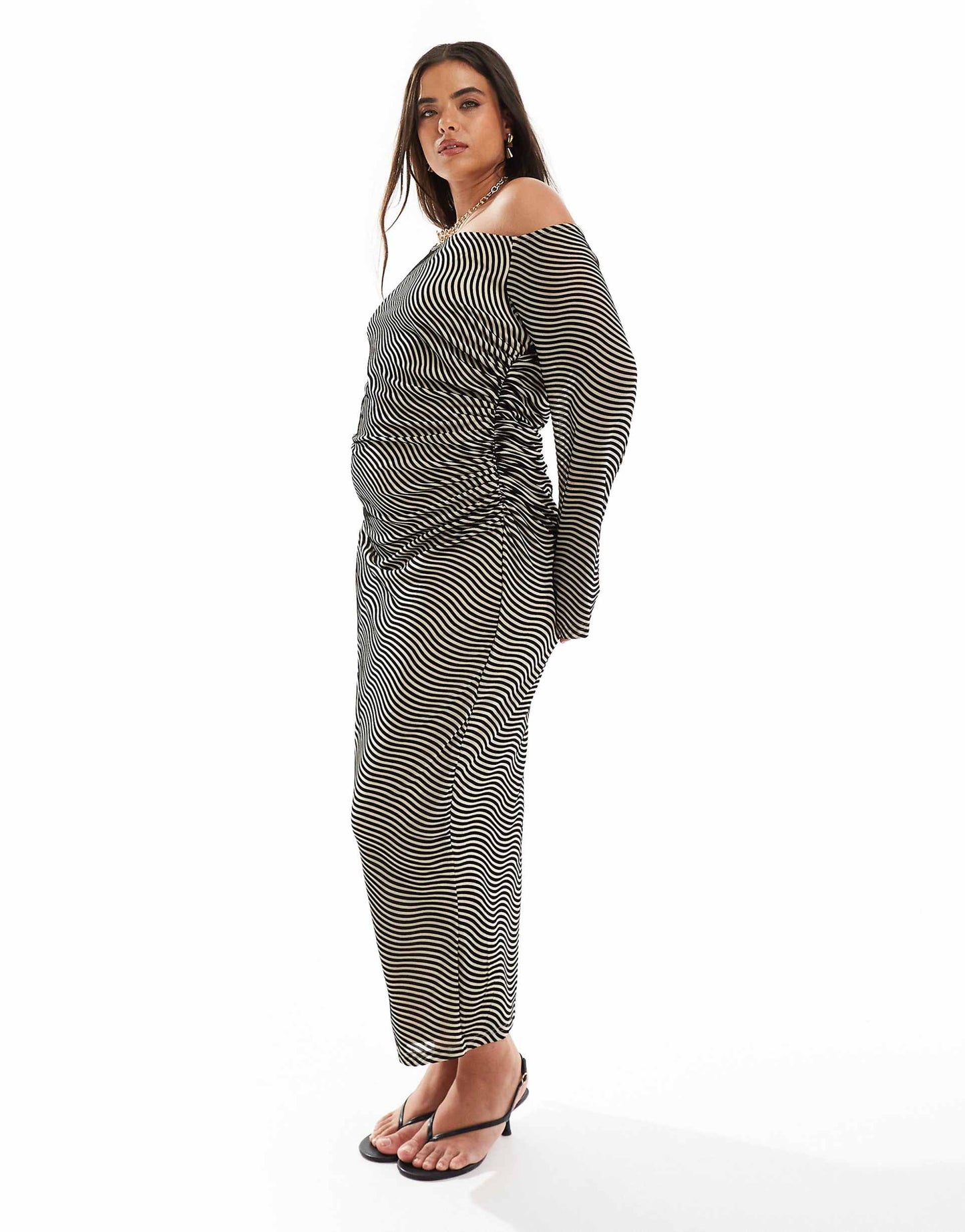 Curve Asymmetric Knot Midaxi Dress