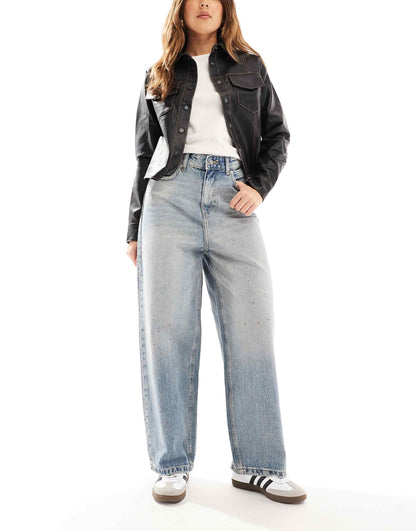 Lafayette Mid Waist Wide Leg Jeans