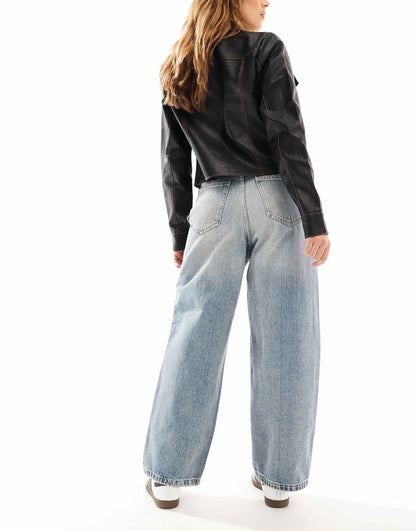 Lafayette Mid Waist Wide Leg Jeans