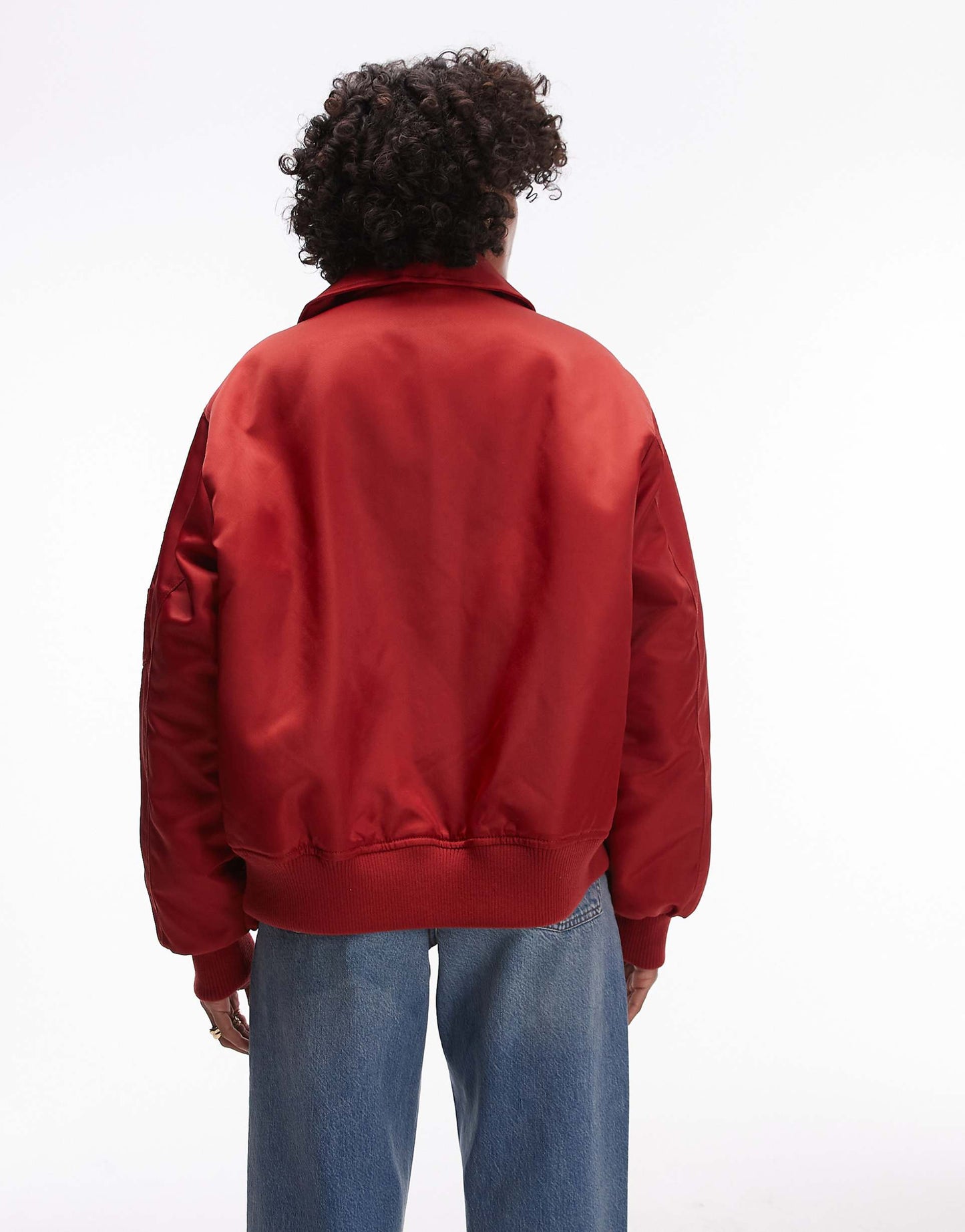 Twill Nylon Bomber Jacket