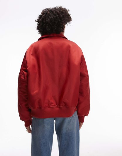 Twill Nylon Bomber Jacket