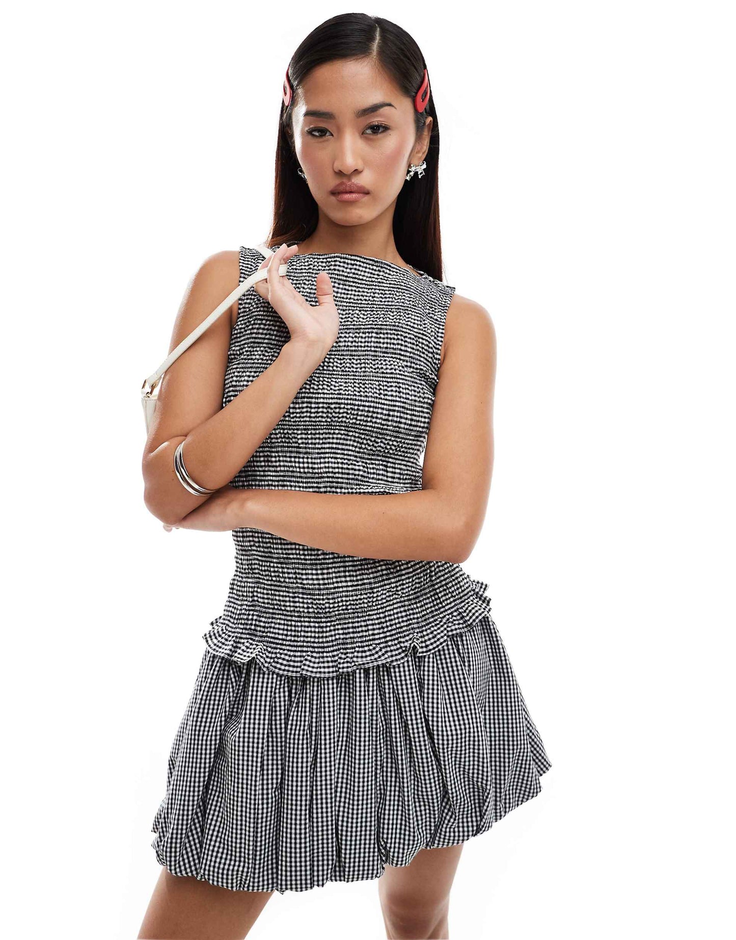 Sonya Shirred Slash Neck Top Co-Ord