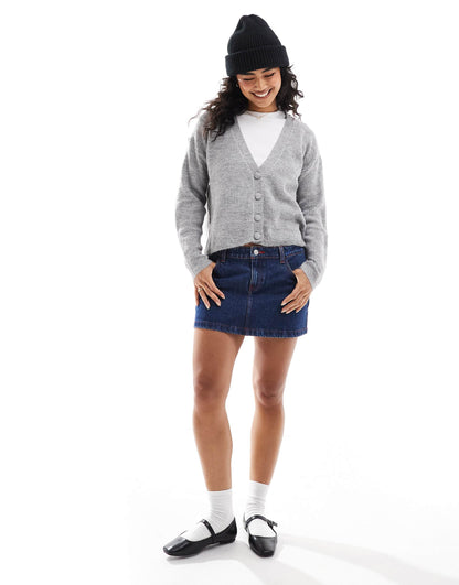 Button Through Fisherman Knit Cardigan