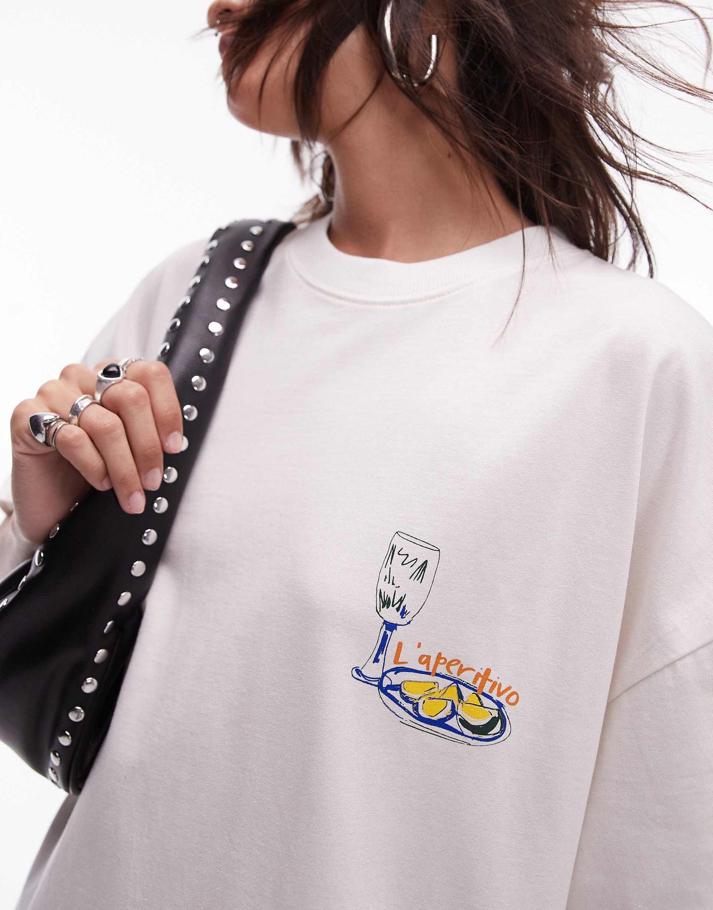 Graphic L'Aperitivo Oversized Tee