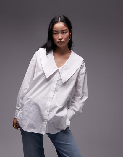 Femme Poplin Collar Shirt
