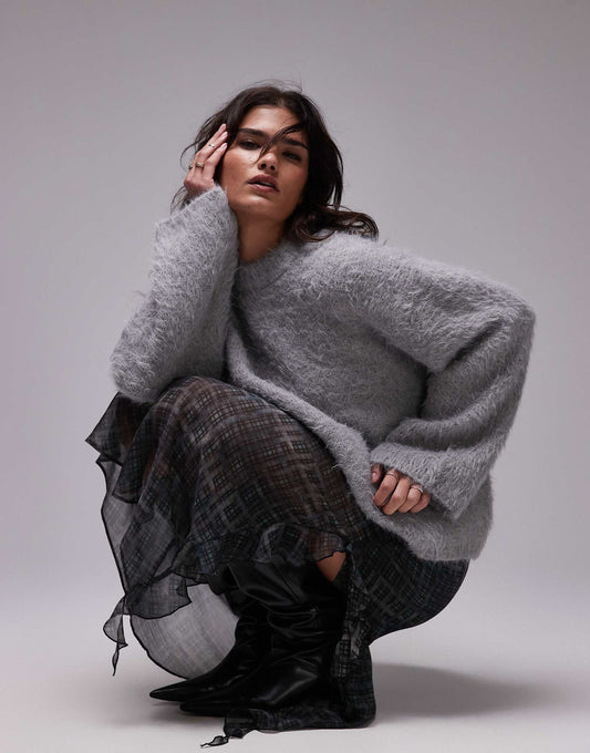 Knitted Ultra Fluffy Oversized Jumper