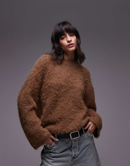 Knitted Ultra Fluffy Oversized Jumper