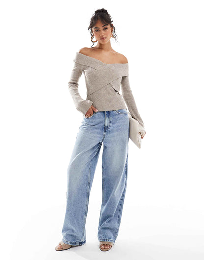 Cross Over Knit Top
