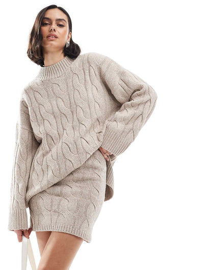 Cable Knit Mini Skirt Co-Ord