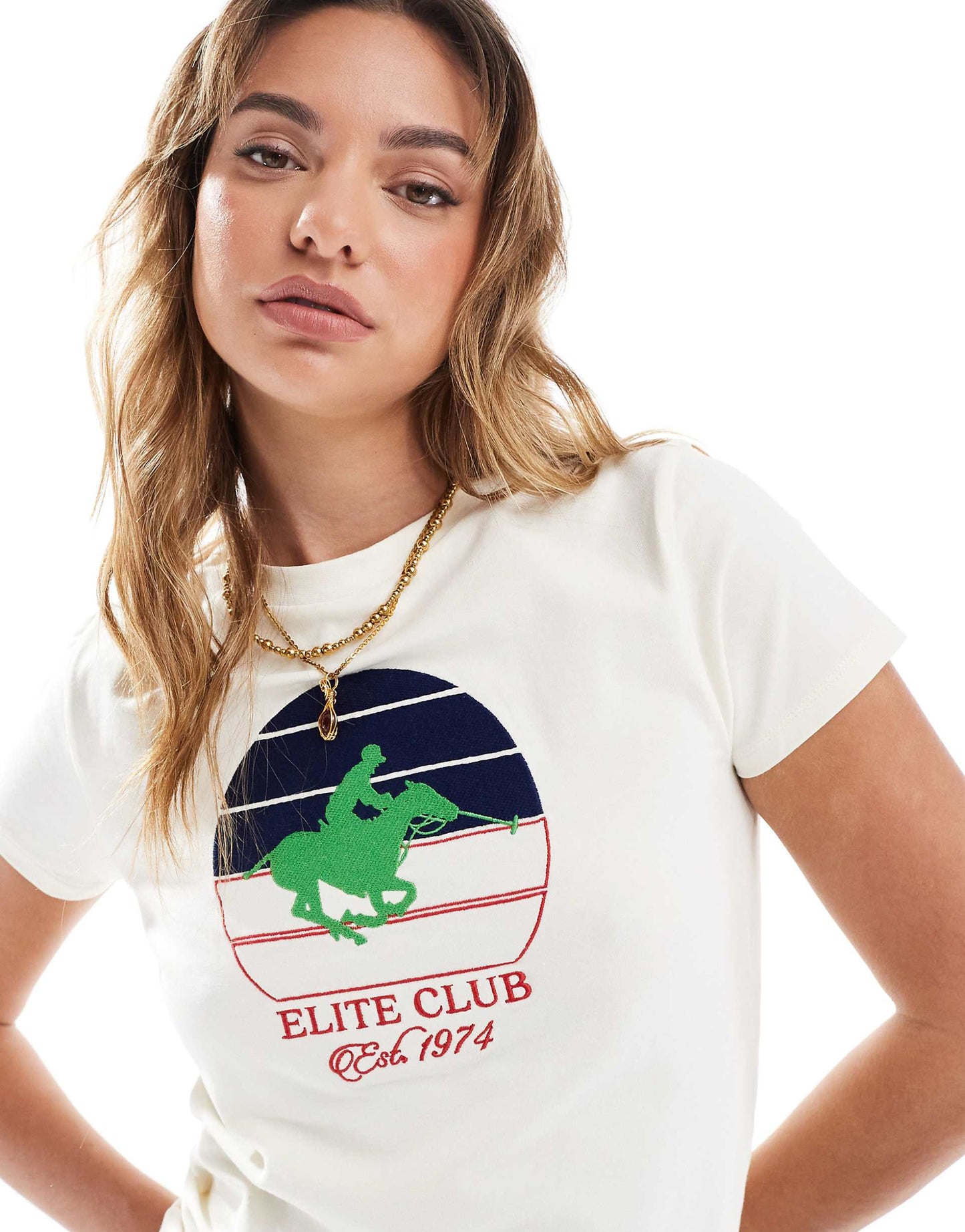 Baby Tee With Elite Club Horse Graphic