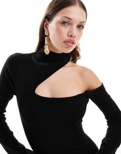 Cut-Out Knit Midaxi Dress