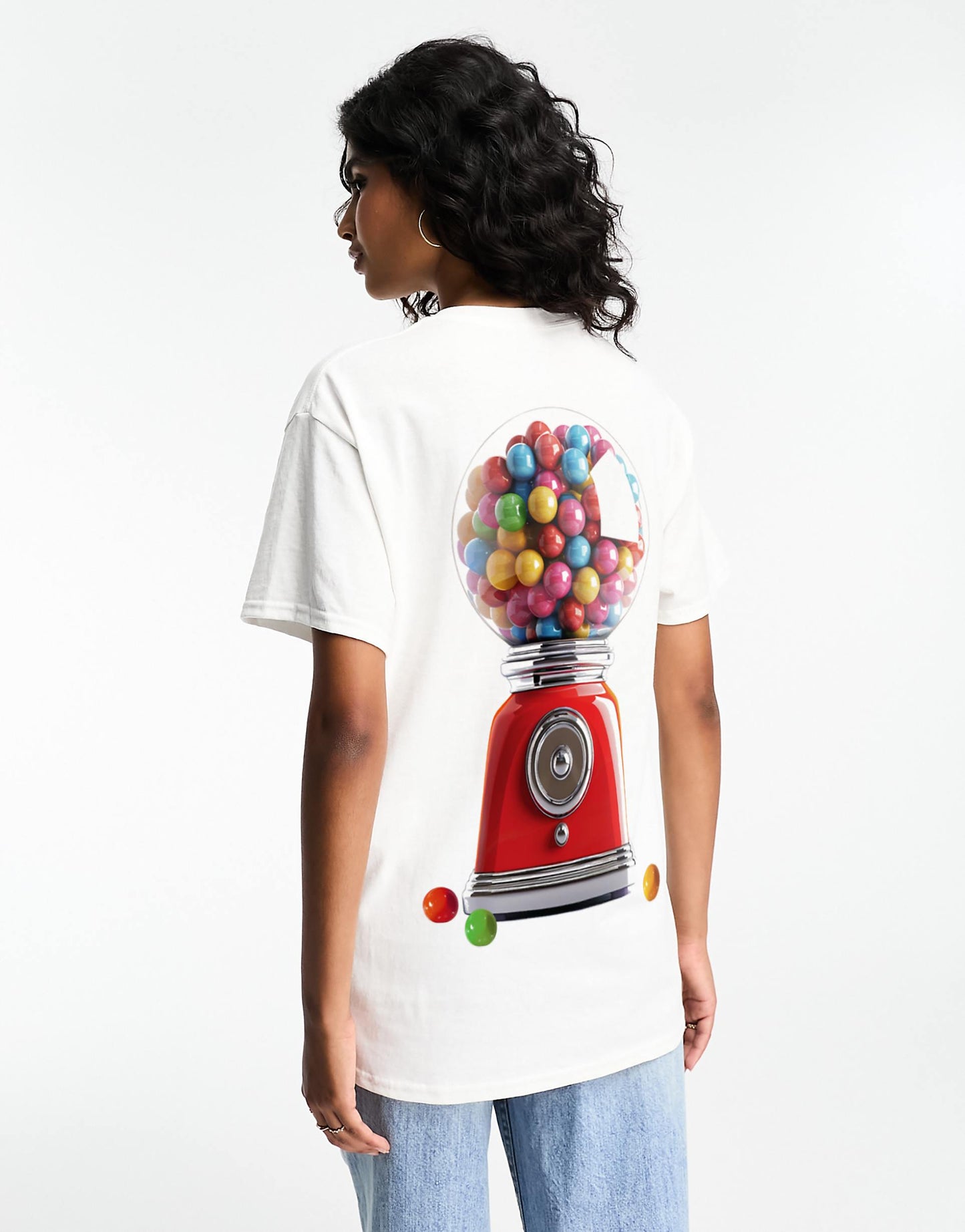 Oversized T-Shirt With Bubblegum Graphic