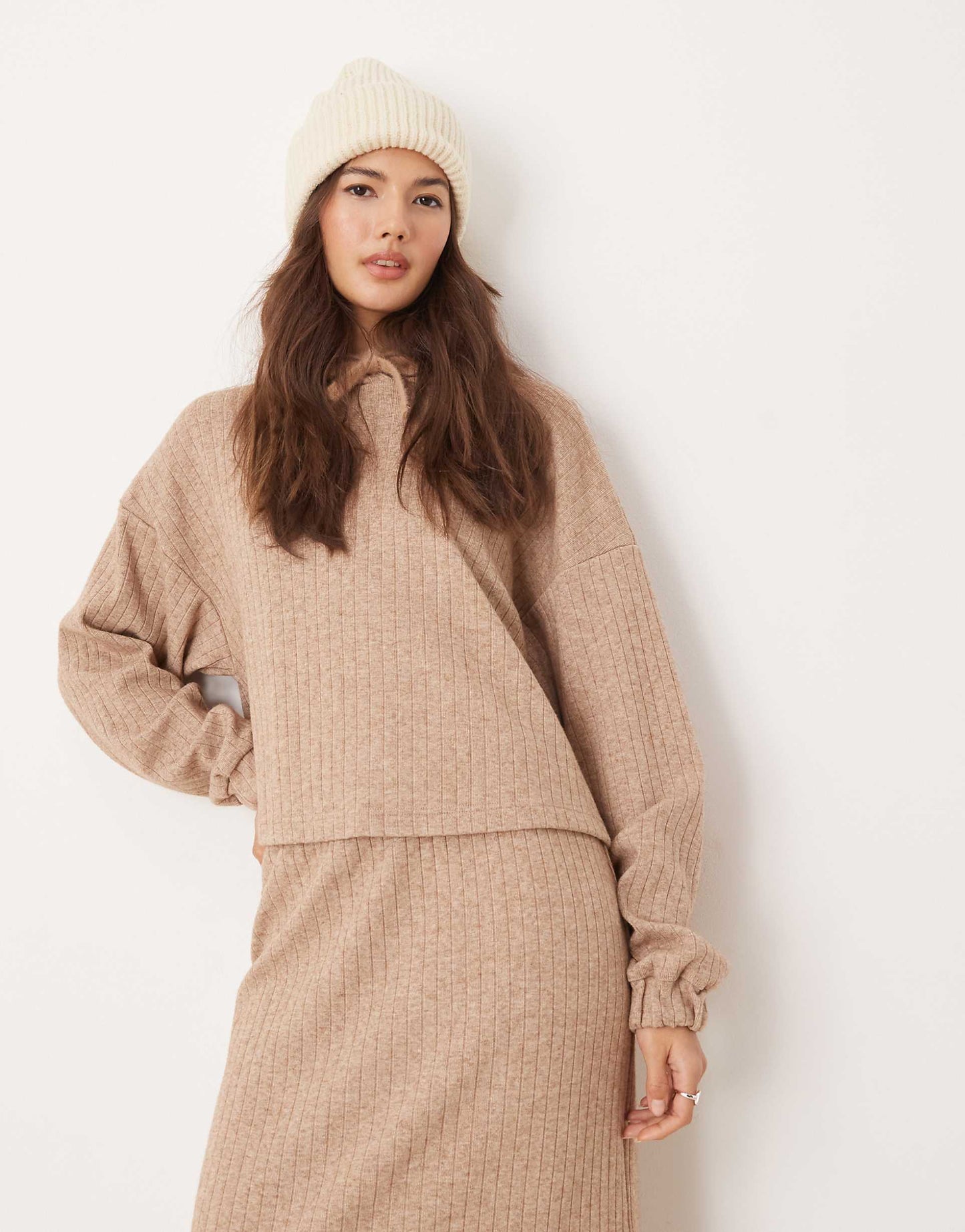 Lounge Mix & Match Wide Rib Hoodie