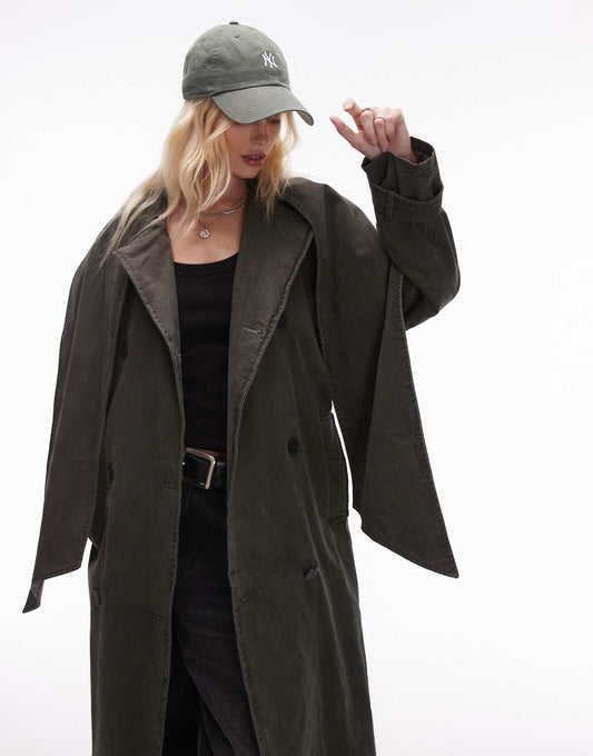 Deconstructed Cotton Trench Coat