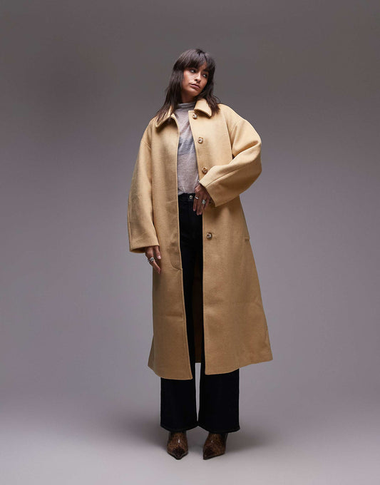 Belted Long Line Formal Coat