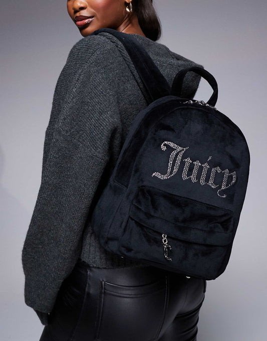 Velour Logo Backpack