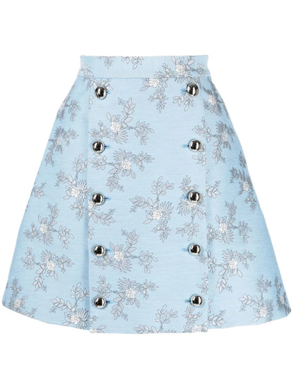 Portobello Patterned Jacquard A-Line Skirt