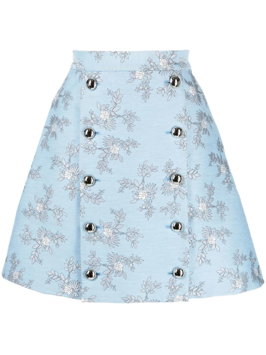 Portobello Patterned Jacquard A-Line Skirt